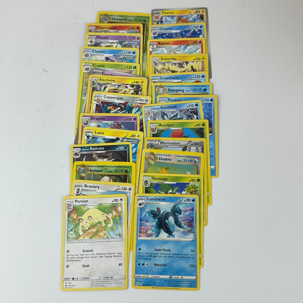 Pokemon TCG Card Lot 27 Stage 2 Evolved Persian Lumineon Ivysaur Charmeleon